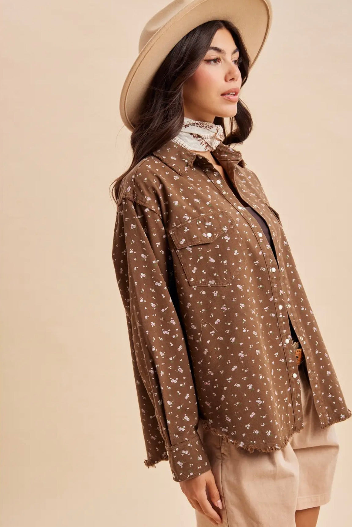 Florecitas brown jacket
