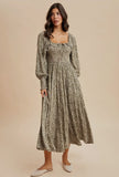 Silvia Smocked Ruffled Floral Maxi