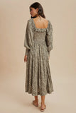 Silvia Smocked Ruffled Floral Maxi