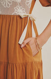 Katalina dress in camel brown