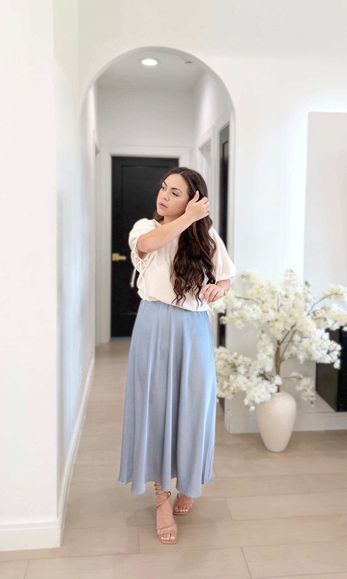 Satin flare Skirt