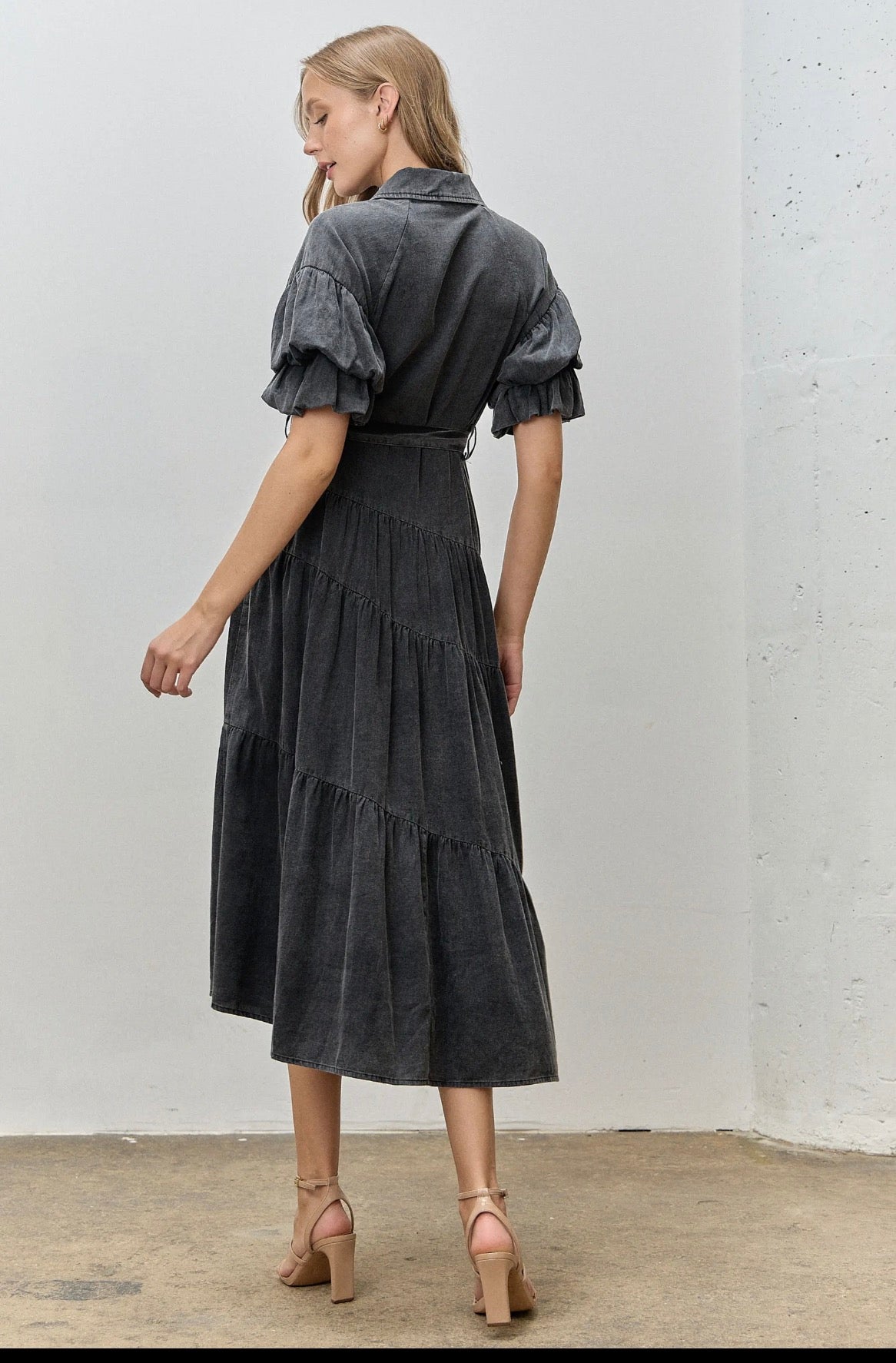 Luna Washed Maxi Shirt Dress
