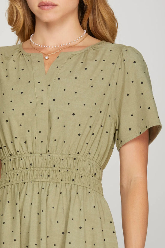 Polkadot sage Dress