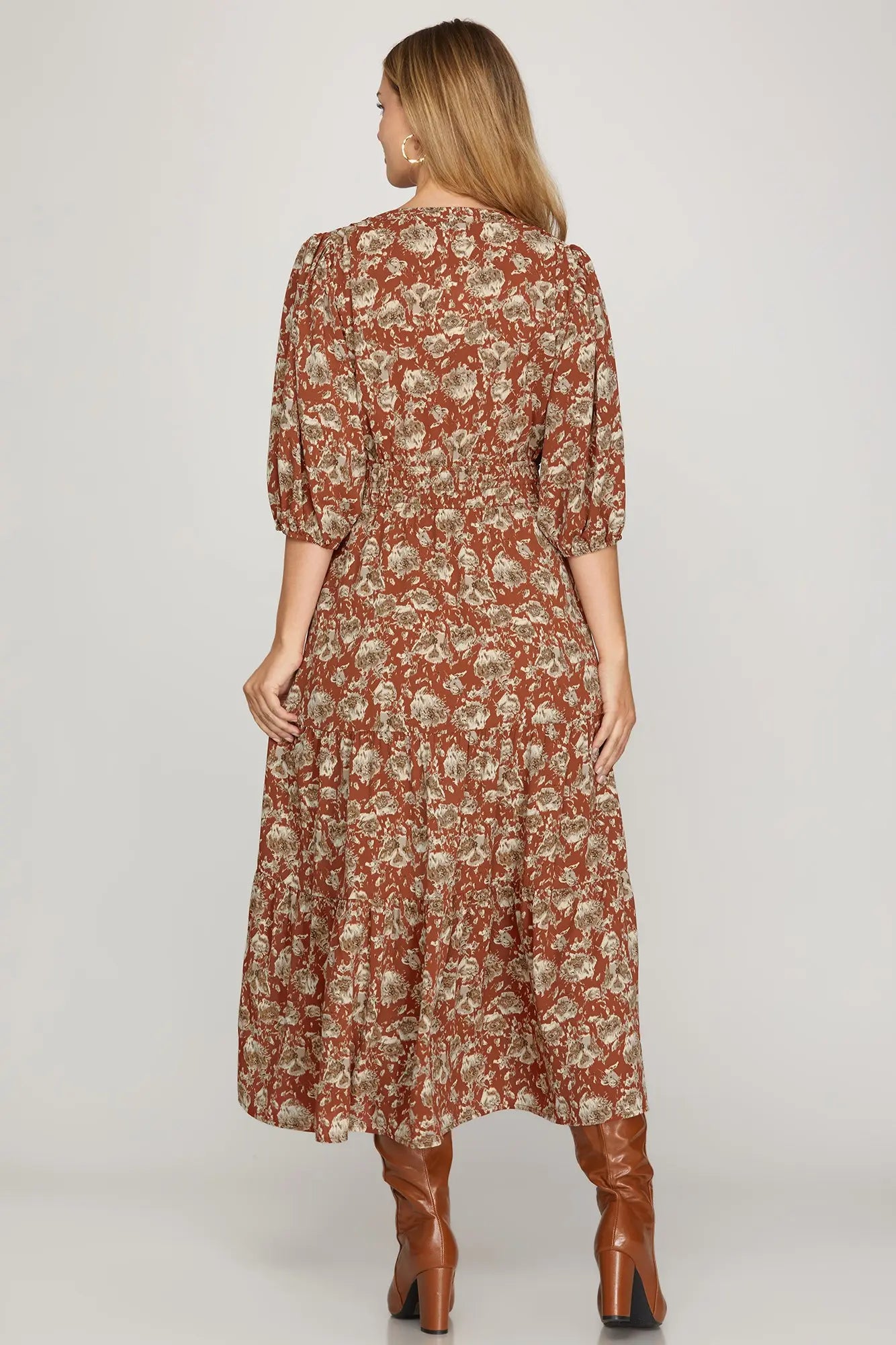 Thalia Rust Dress