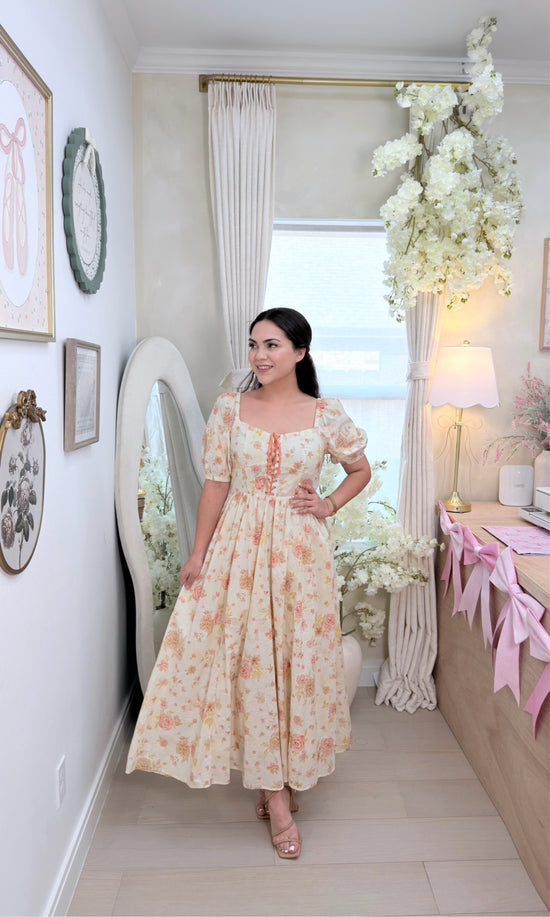 Bella dress in English Rose