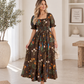 Mocha Garden maxi Dress