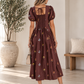 Smocked Cotton Embroidered Floral Maxi