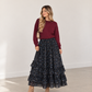 Juelie floral navy skirt