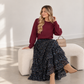 Juelie floral navy skirt