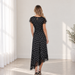 Fernanda Polkadot black dress