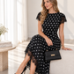 Fernanda Polkadot black dress