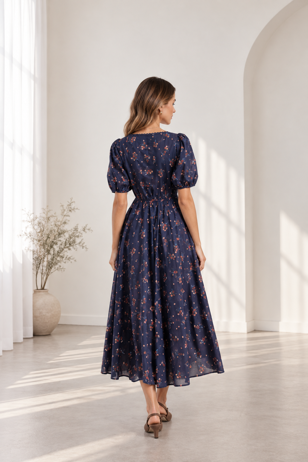 Yailin floral blue dress