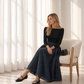 Velen Gingham Maxi skit Navy/black