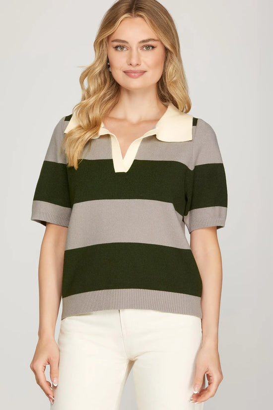 Sara Top olive / grey