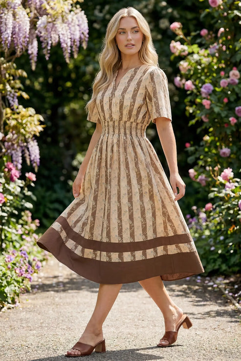 Paola brown dress