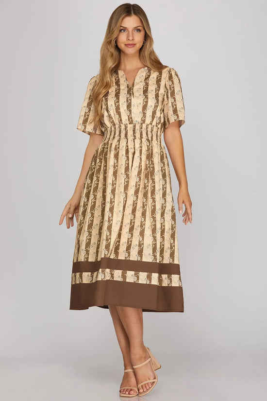 Paola brown dress