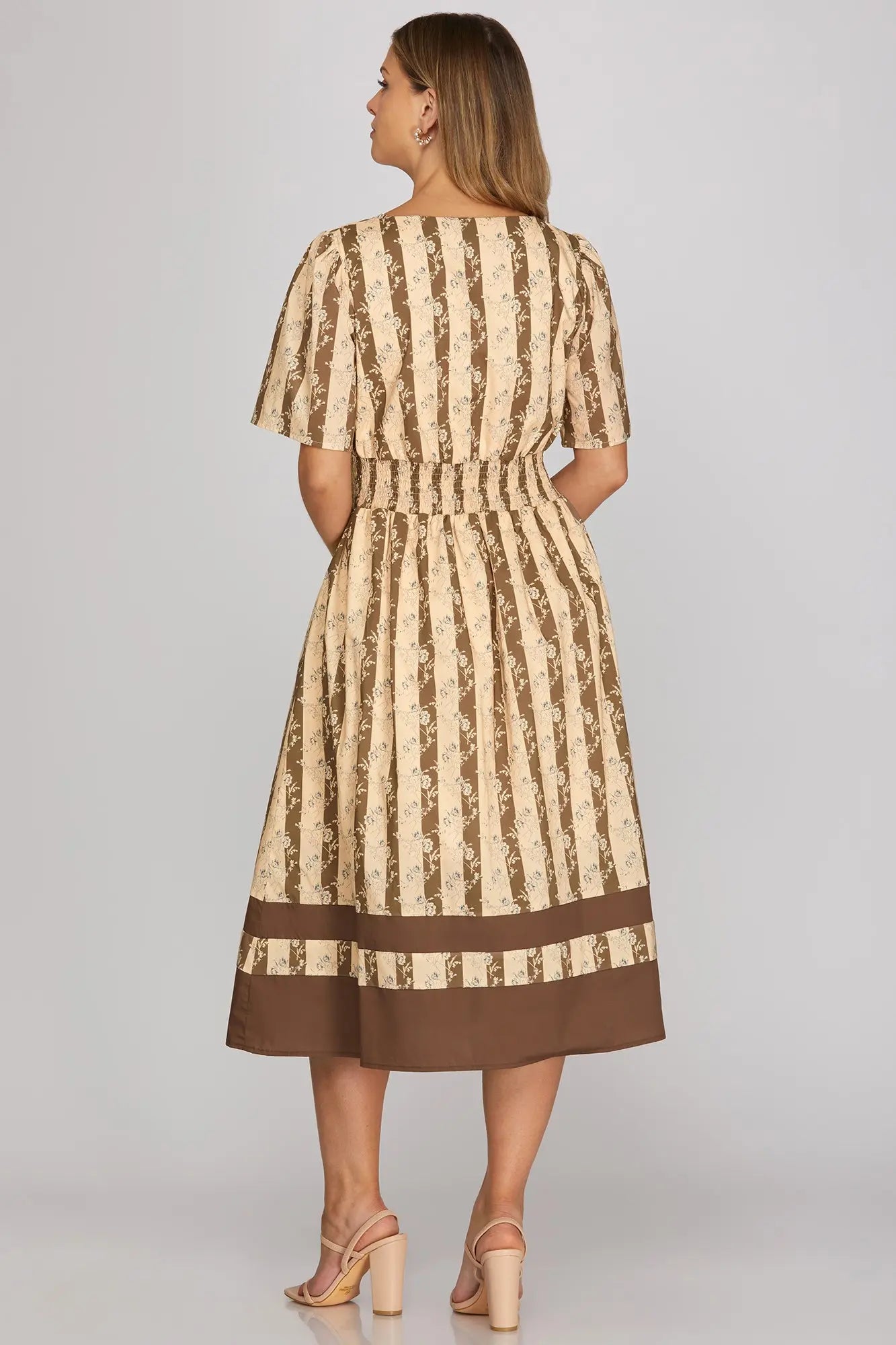Paola brown dress