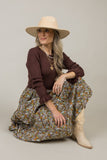MONICA DRESS IN BROWN