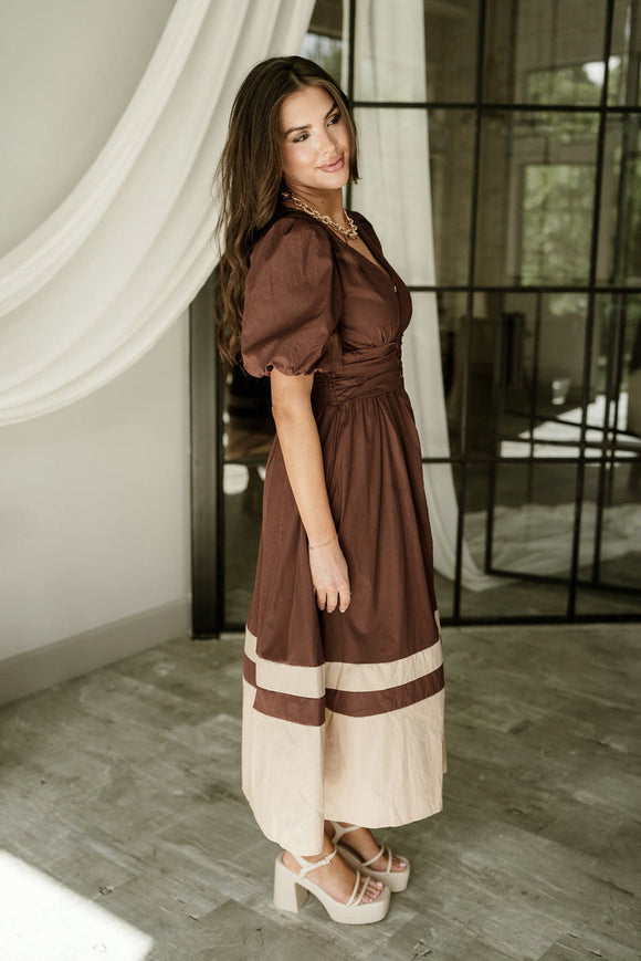 DANNY DRESS IN BROWN