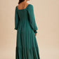 Olivia Dress in brown, green, mulberry