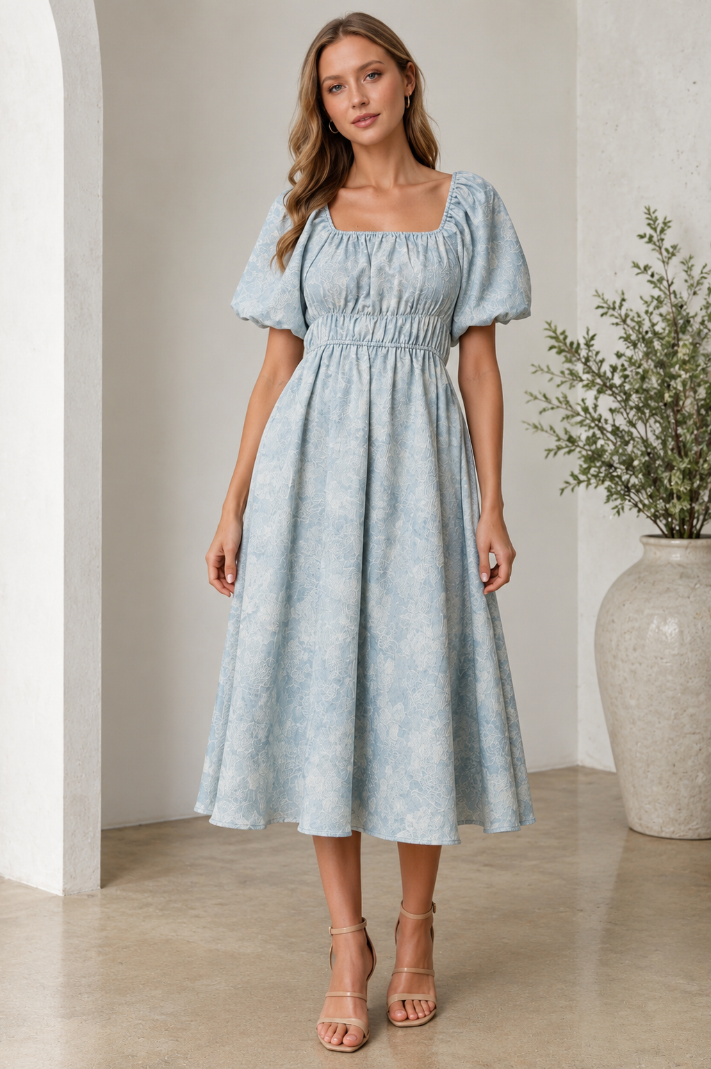 Cristina baby blue dress