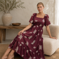 Karla dress in burgundy