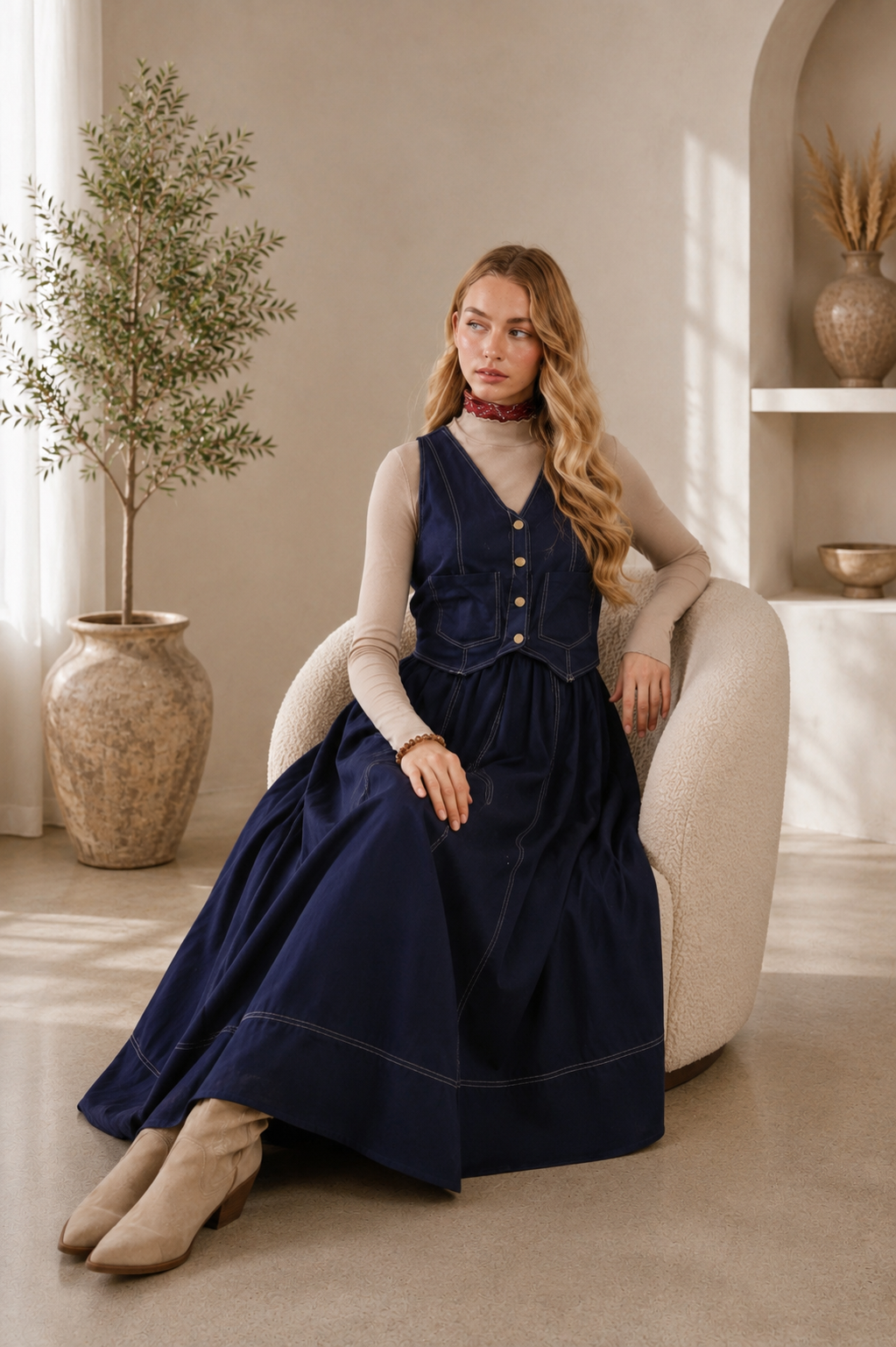 Viana Denim Dress
