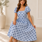 POLKADOTS DRESS IN PINK AND BLUE