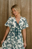 Elva dress in blue navy