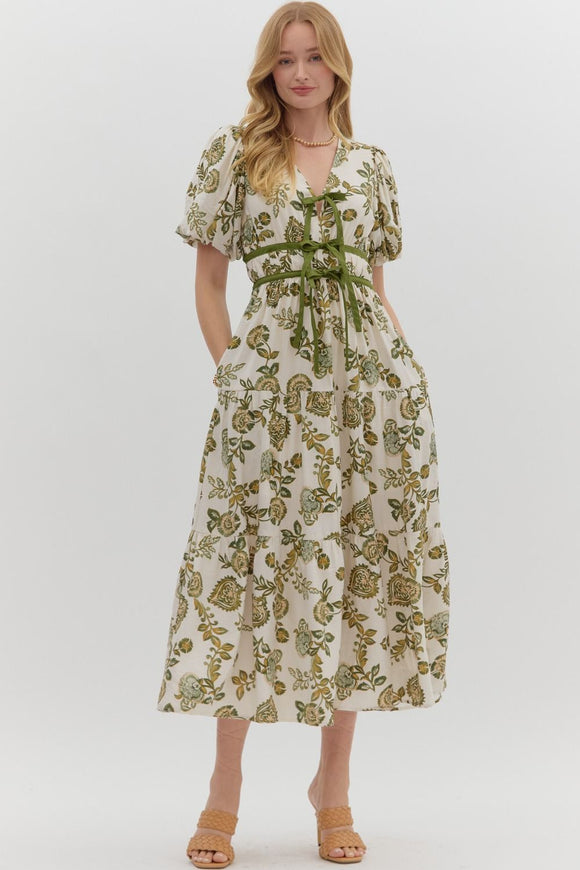 Elva dress in green