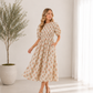 Mariana Smocked cream Multi dress